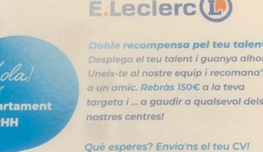 Queixes per una presumpta campanya de captació de treballadors per part d'E.Leclerq