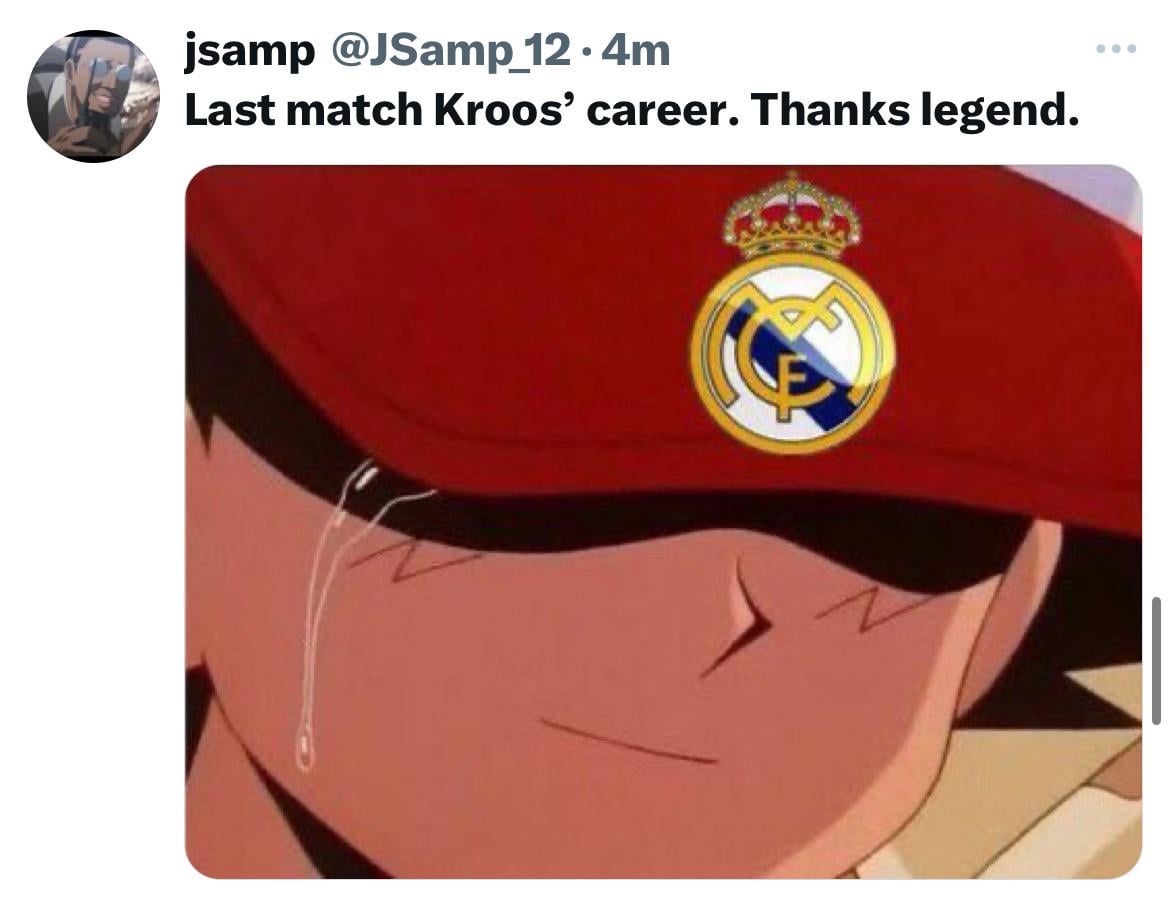 When you release that was Toni Kroos’s last match as a professional player 🫡😭