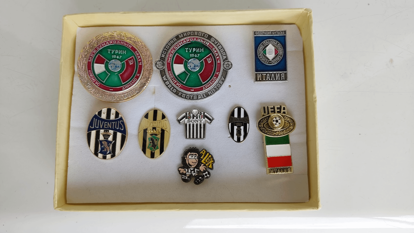 My small collection of Juventus and Italian national team badges
