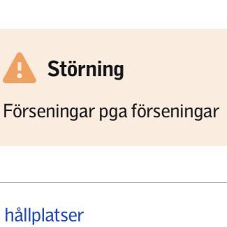 Förseningar pga…