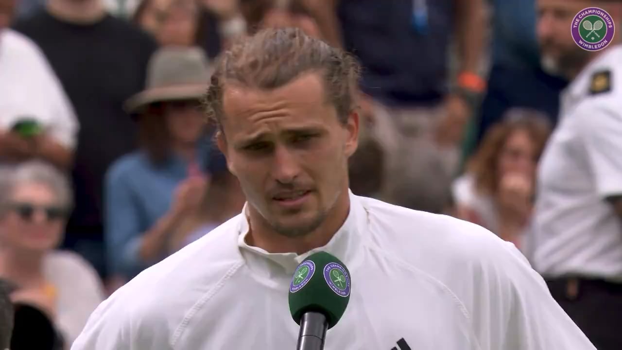 Sacha Zverev addresses Pep at Wimbledon