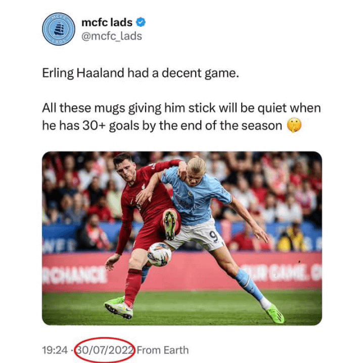 The community shield game vs Liverpool was two years ago on this day