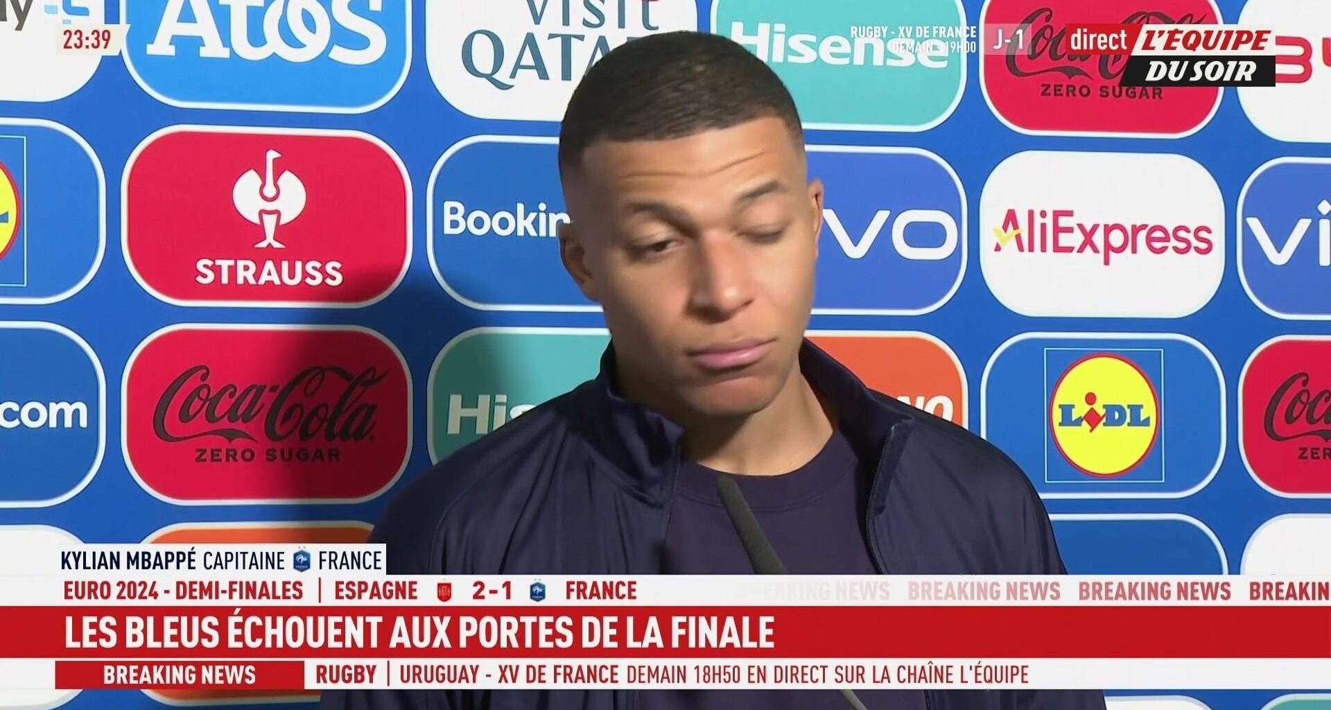 Mbappé: "O meu Europeu foi um fracasso. [...] No futebol, ou és bom ou não és bom. Eu não estive bem e vamos voltar para casa."