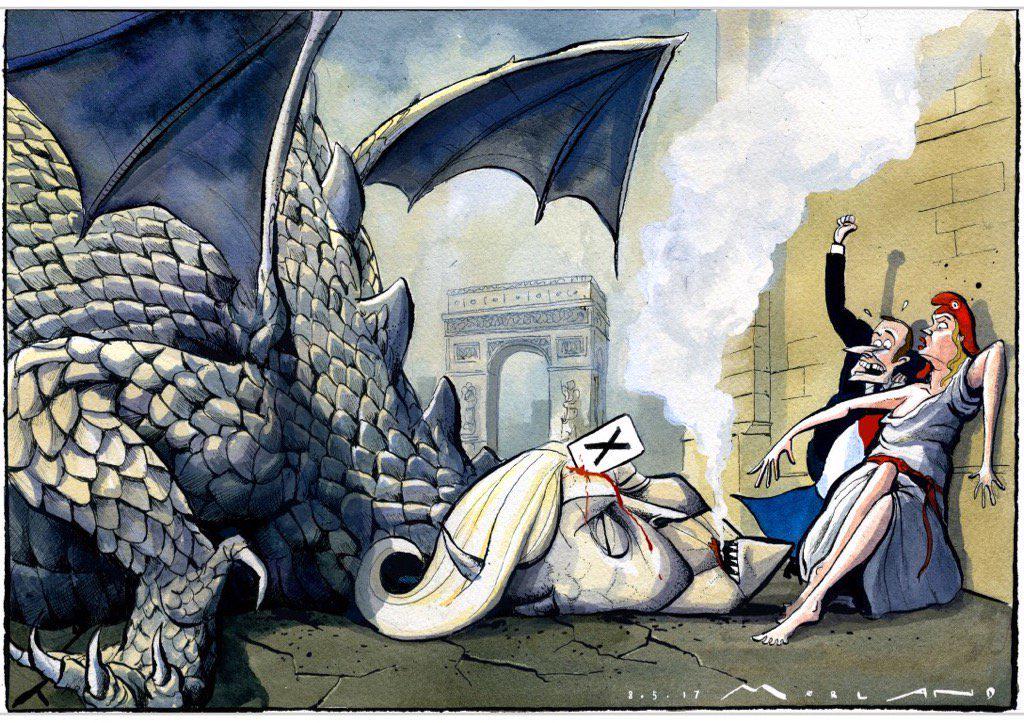 Caricature des résultats de l'élection par le caricaturiste norvégien Morten Morland