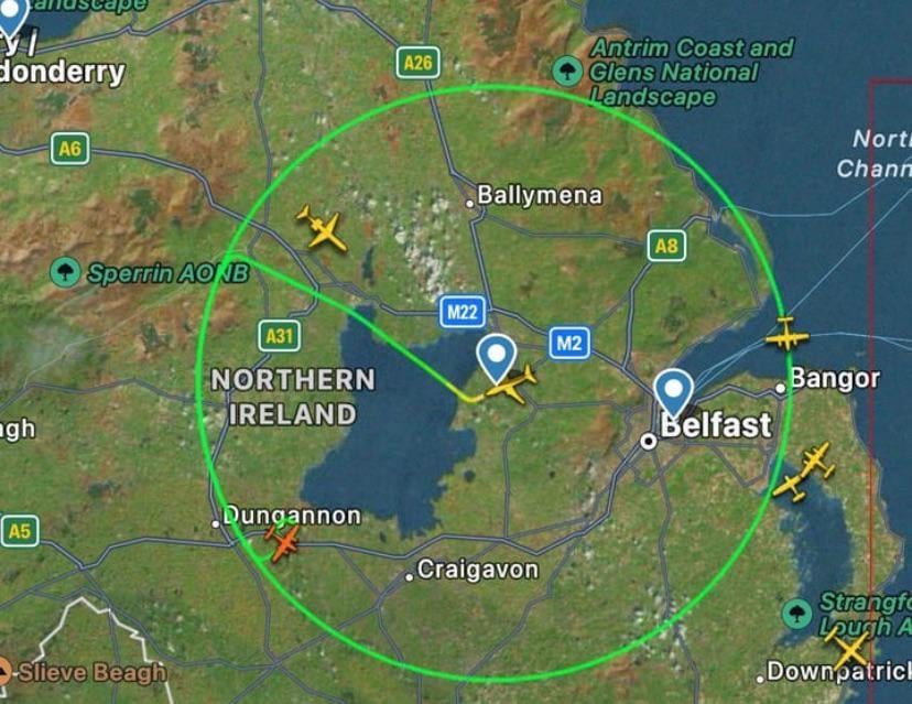 This plane flew in a perfect circle