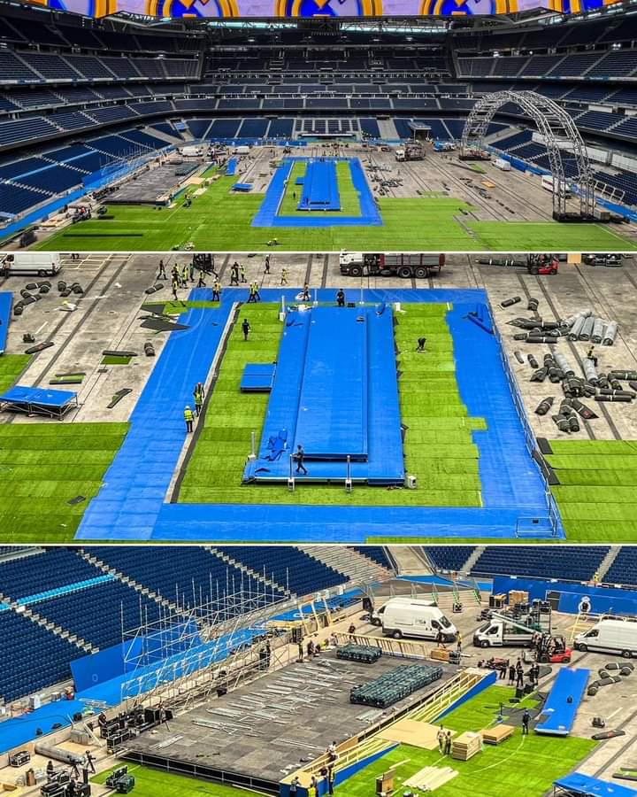 Bernabeu getting ready for the presentation of Mbappe