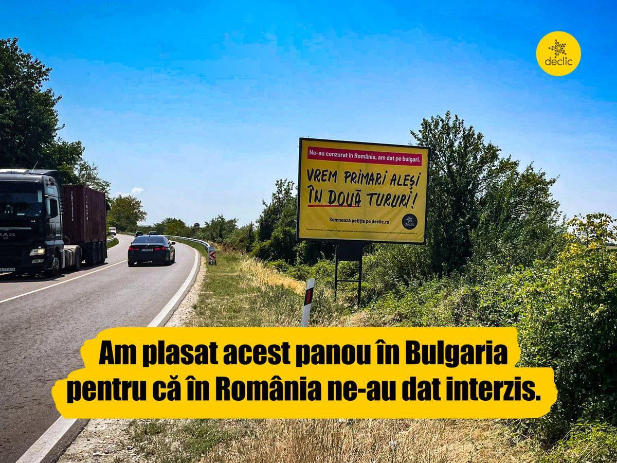 Panouri amplasate în Bulgaria pentru ca în România nu au fost autorizate