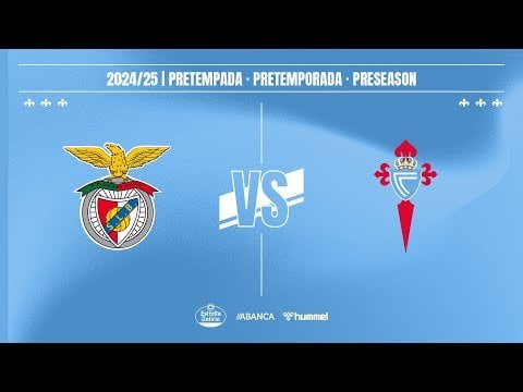 Transmissão do Celta de Vigo - SL Benfica no canal do Youtube do Celta