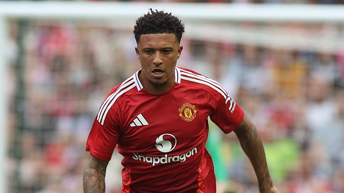 Jadon Sancho 'close to agreeing personal terms over shock Paris Saint-Germain move' just days after making his first Manchester United appearance in nearly a year