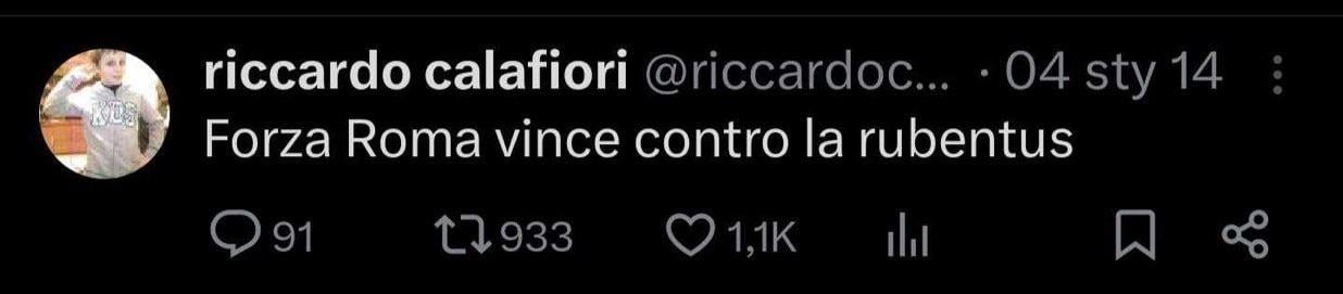 Calafiori tweet from 2014 👀 (@JuvePoland)