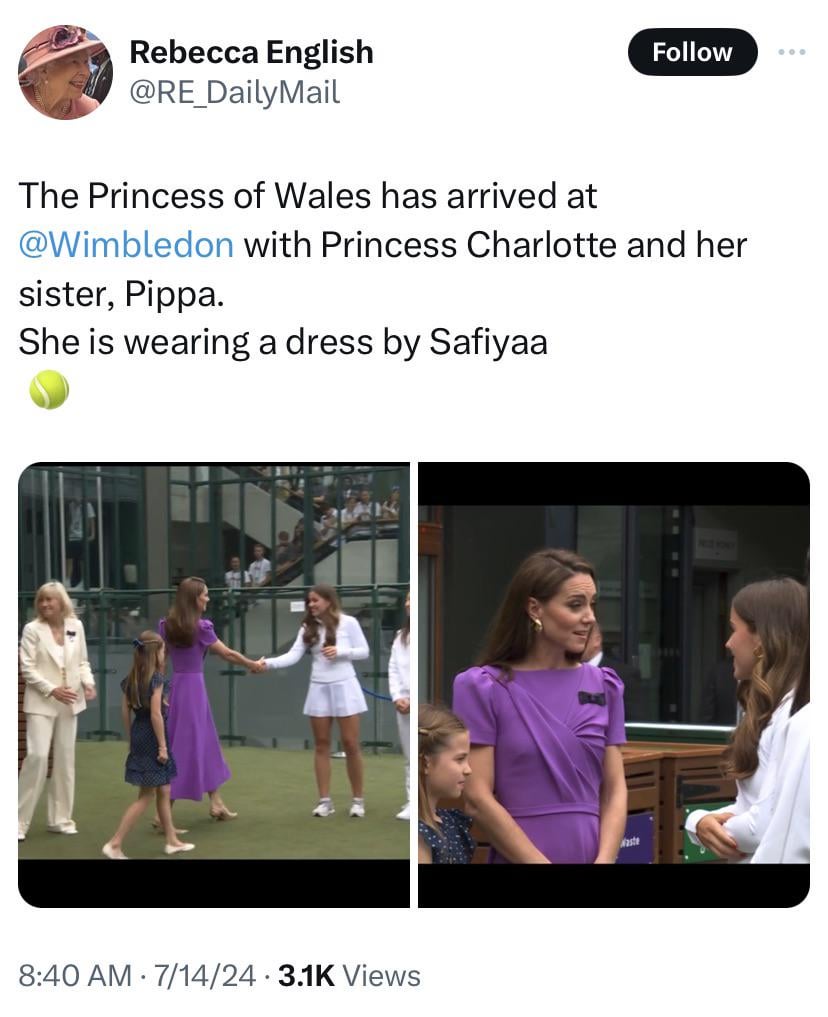 A first look of Kate at Wimbledon
