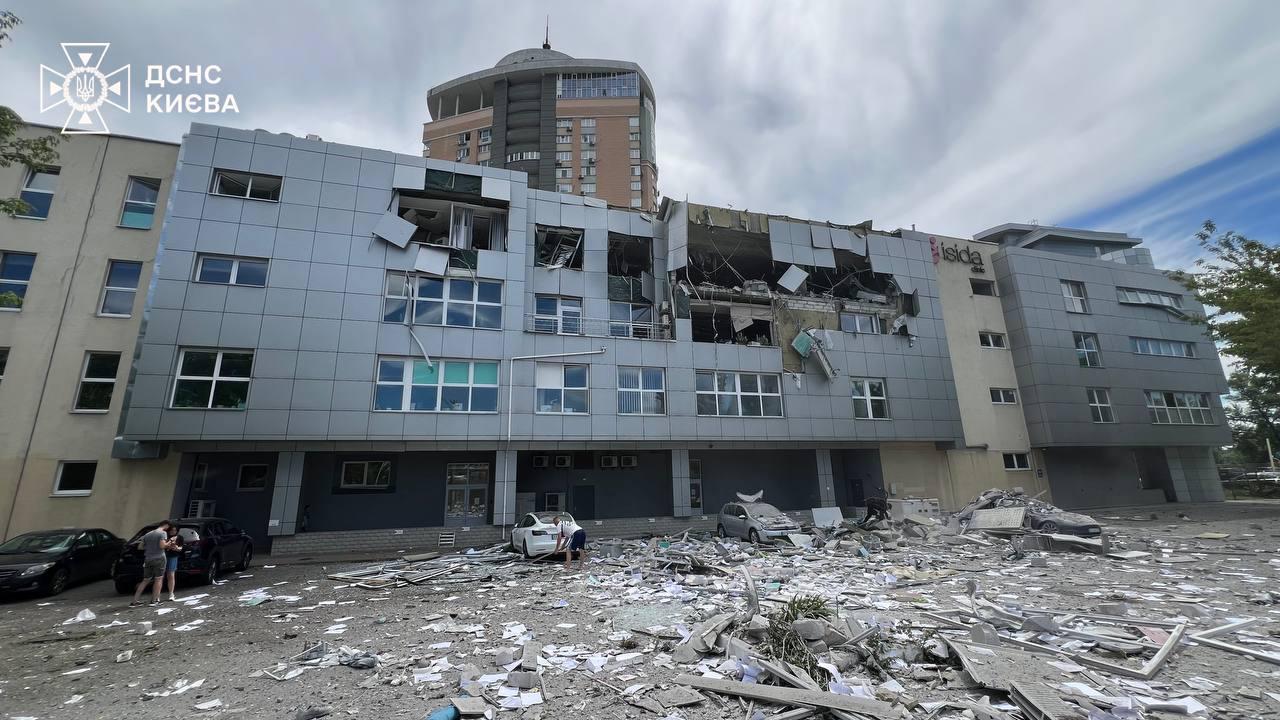 Another medical facility hit in Kyiv today by rusians.