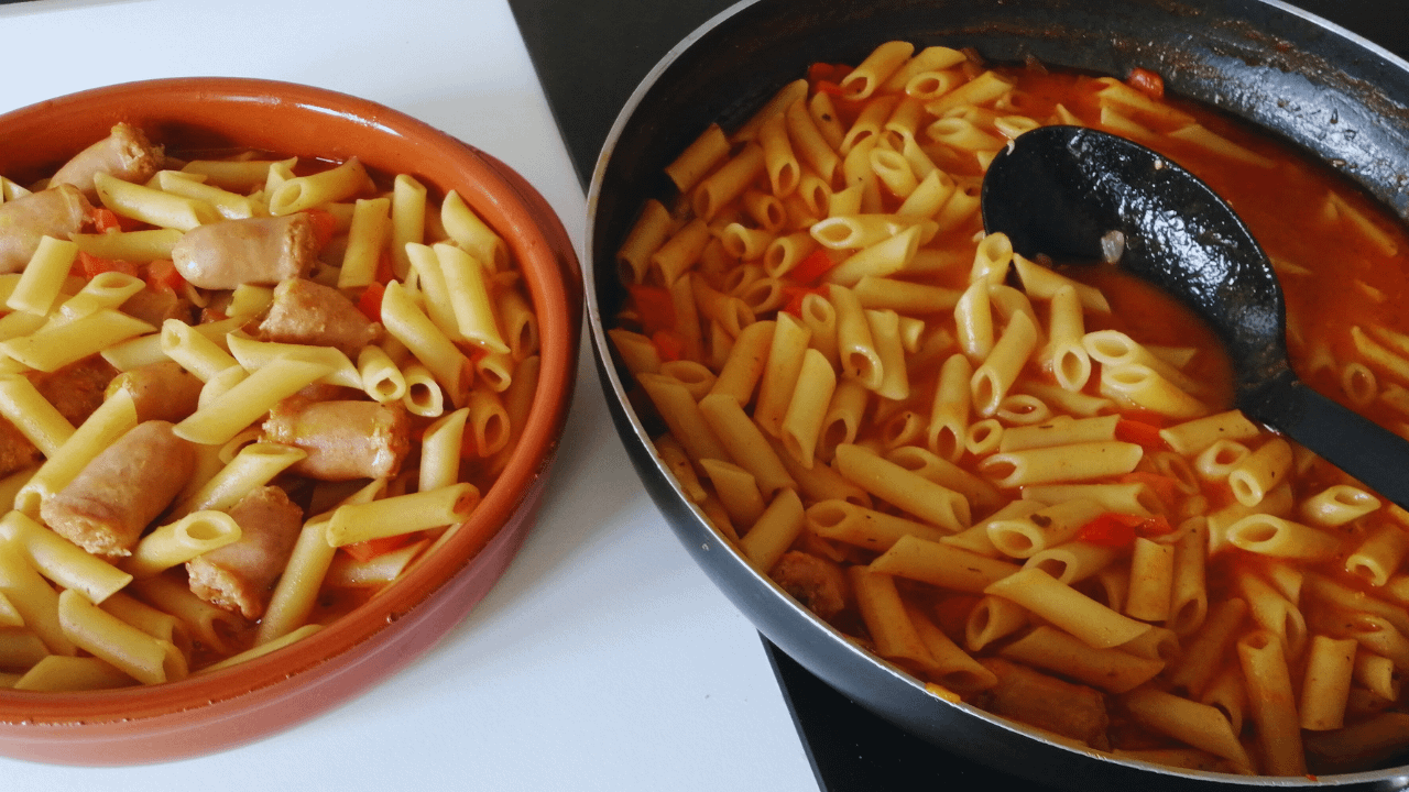 Sausages and Penne Pasta
