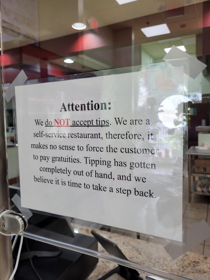 Please let more business do this :)