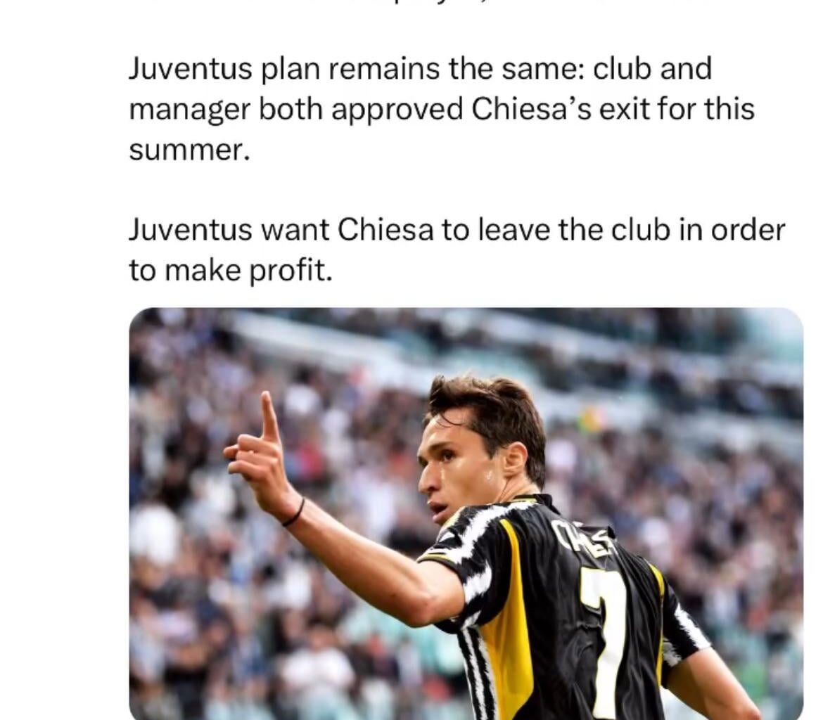 @FabrizioRomano Thiago Motta on Federico Chiesa: “For now he’s Juventus player, then we will see...”.