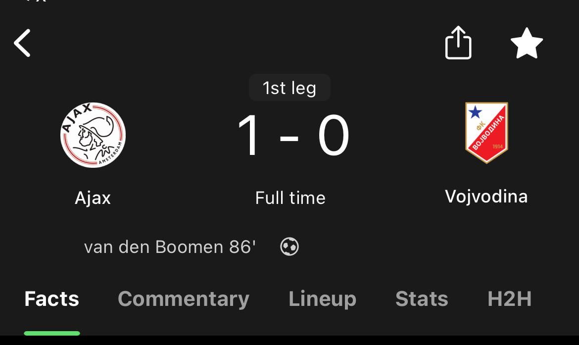 Ajax start seizoen met winst op Vojvodina in slordige wedstrijd