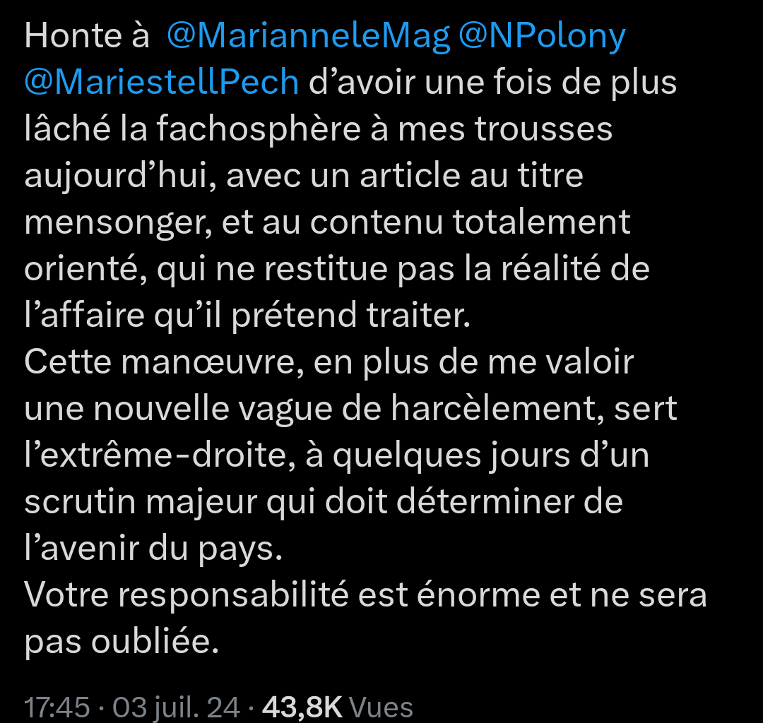 Attention aux fausses infos mes amis. En ces temps troublés, tous les coups bas se voient permis