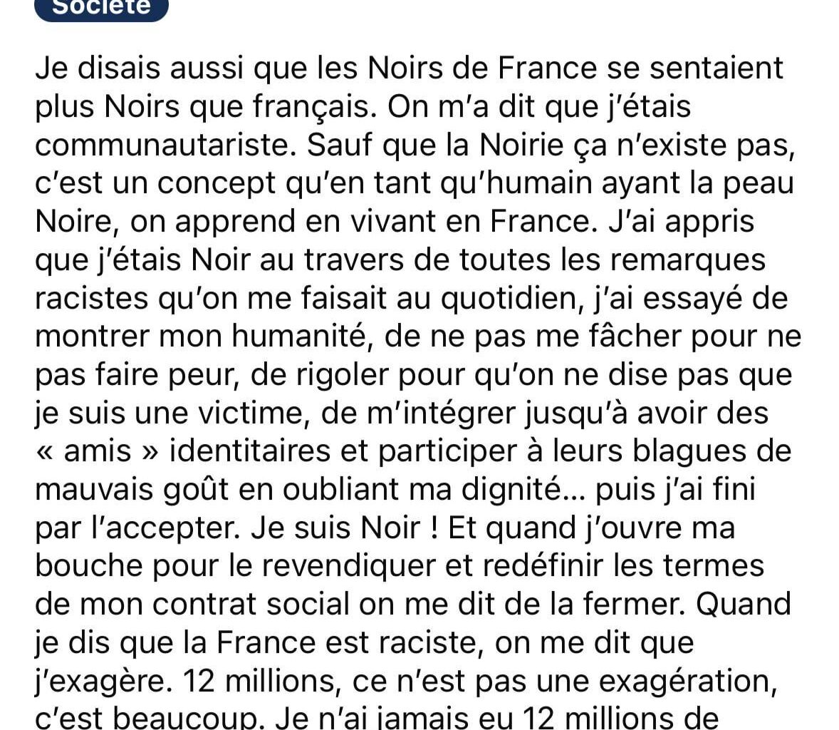 Mon post qui s’est fait supprimé de r/france, peut être plus de chance de faire passer le message ici 🤷🏿‍♂️