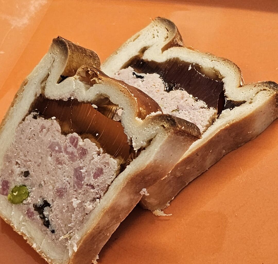 Veal pâté (marketed by the local supplier as 1 August pâté, the upcoming Swiss national day ;)