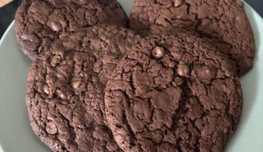 First time baking double chocolate chip cookies