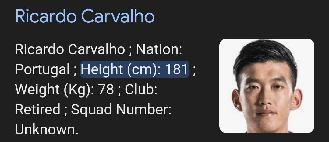 O Ricardo Carvalho ficou mesmo diferente com a idade