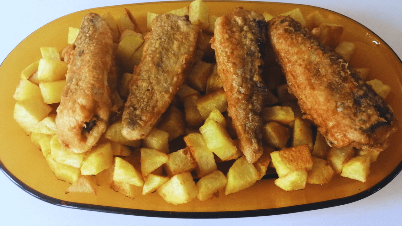 Fried Hake with Fried Potatoes