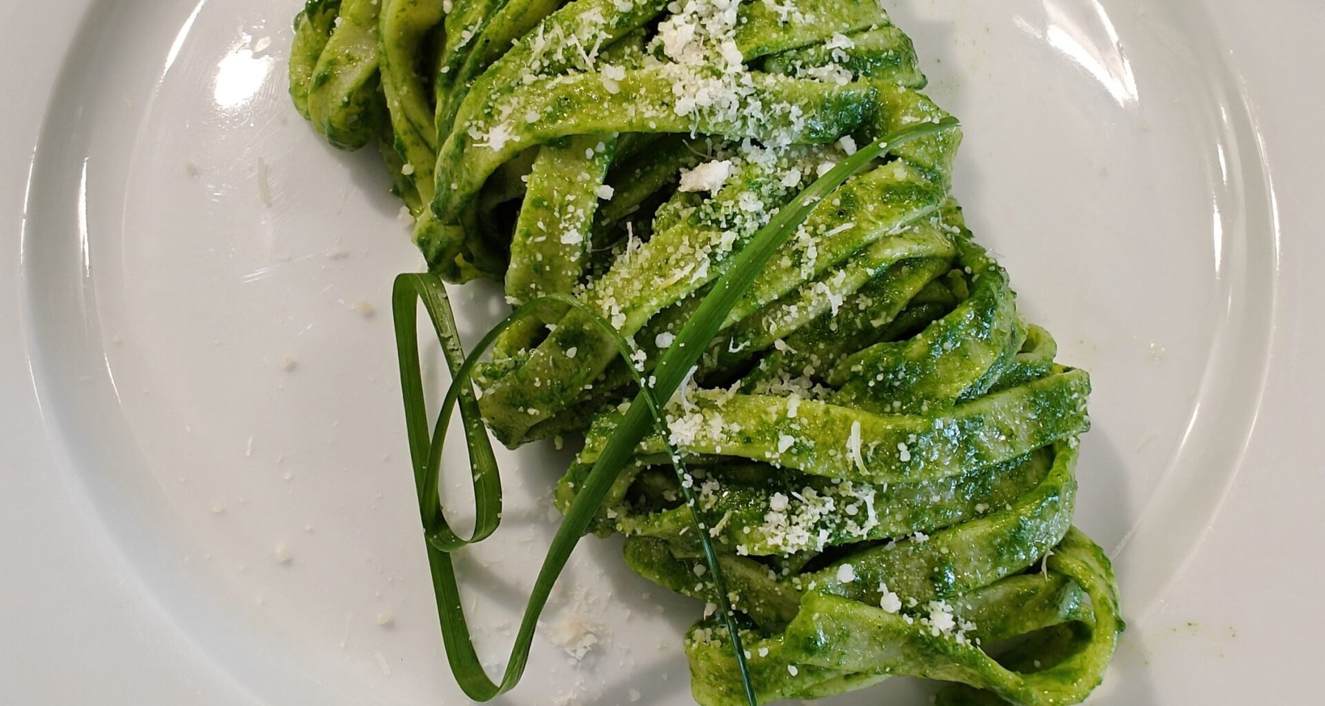 Tagliatelles au pesto d'épinards