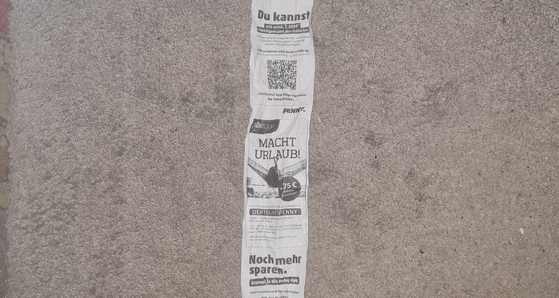 Papier einsparen bei Penny