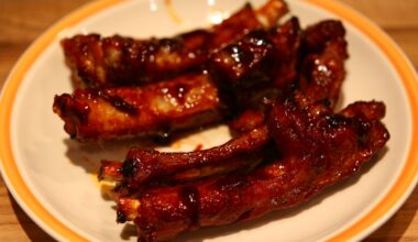 Sweet chilli glazed sticky ribs homemade