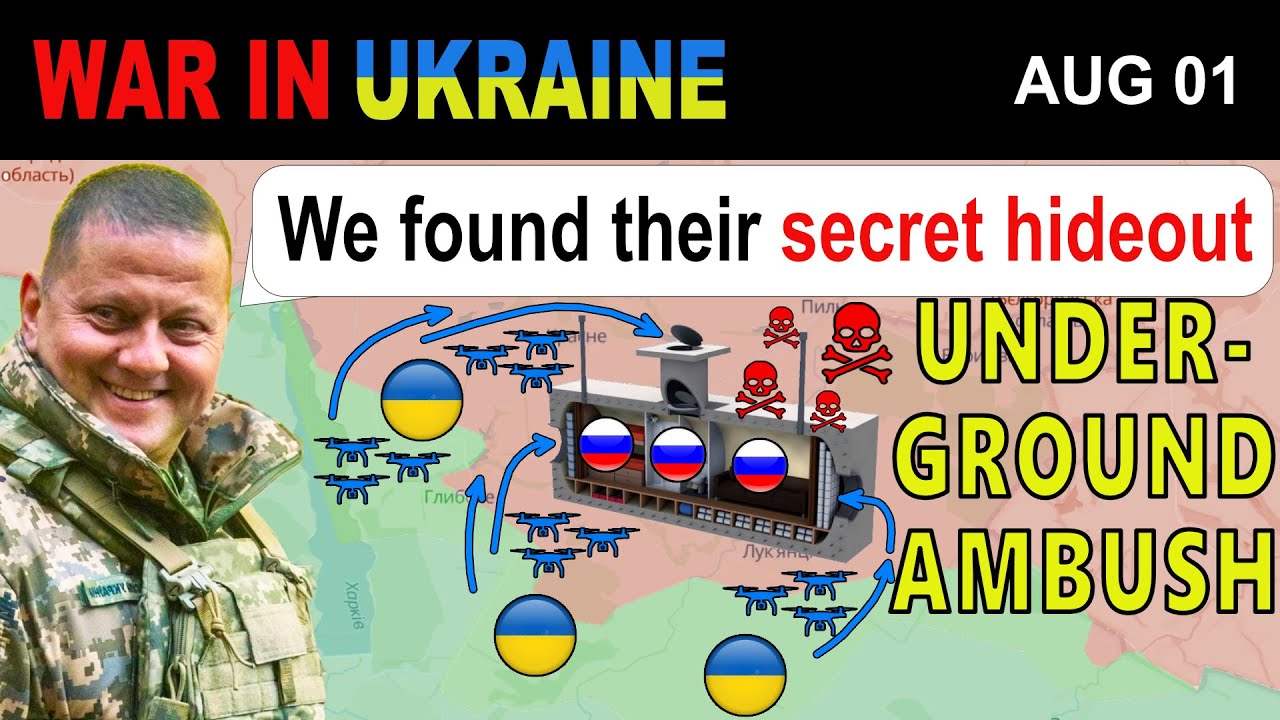 01 Aug: New Tactic: Ukrainians Send a Swarm of Drones Through a Pipe & DECIMATE THE RUSSIAN HIDEOUT