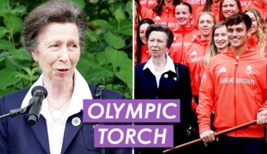 Princess Anne ‘Passes the Olympic Torch’ in Paris