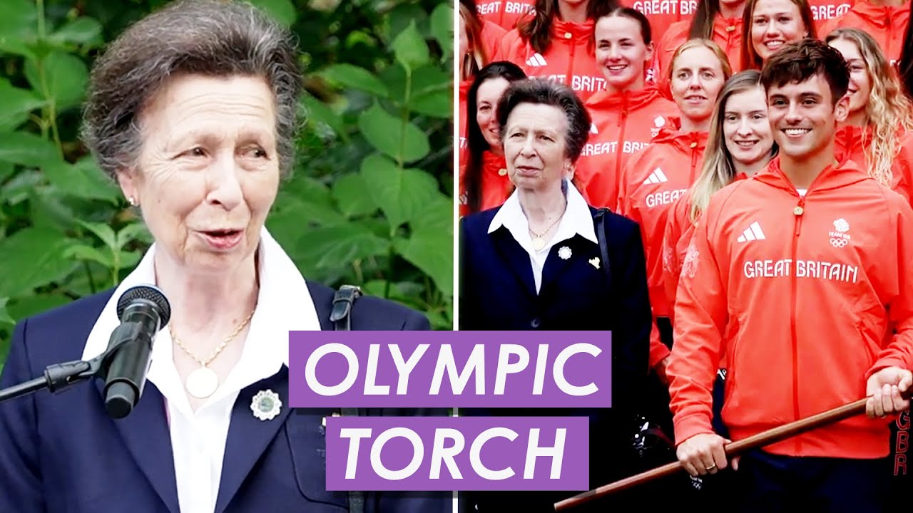 Princess Anne ‘Passes the Olympic Torch’ in Paris