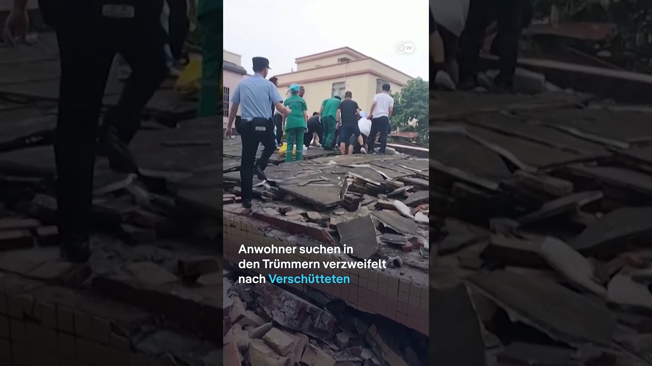 Video: Heftige Gasexplosion in China zerstört zweistöckiges Wohnhaus | DW Nachrichten