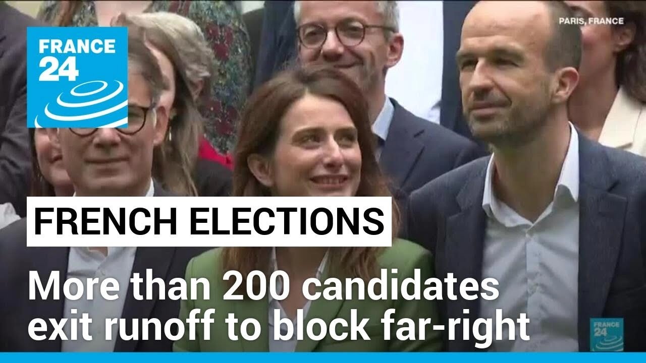 French legislative elections: More than 200 candidates exit runoff to block far-right • FRANCE 24