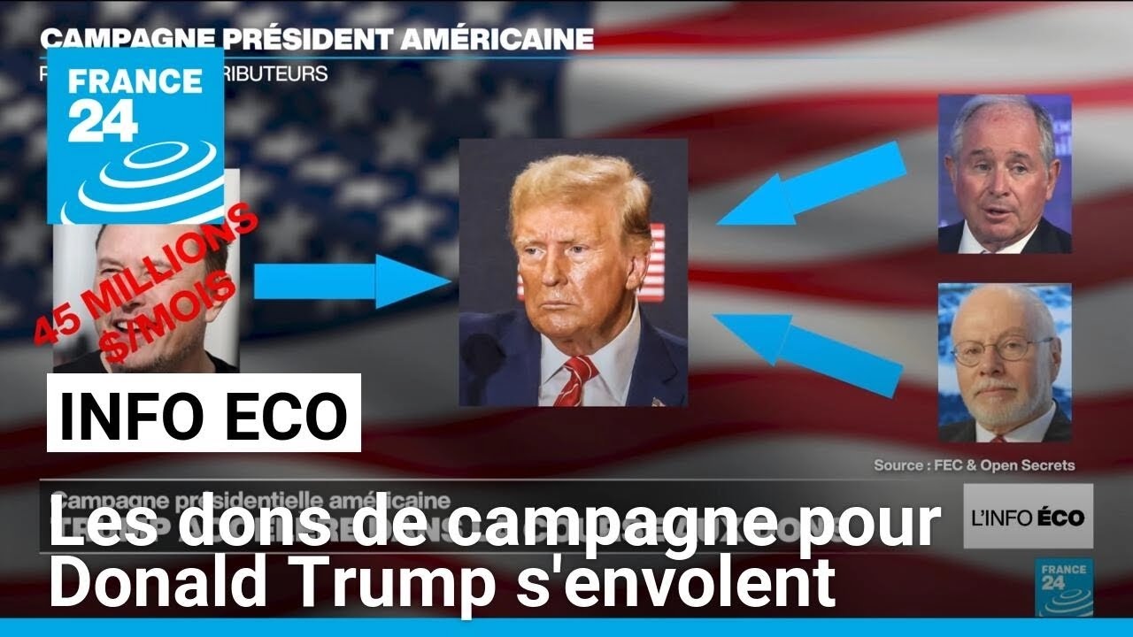 Présidentielle américaine : les dons de campagne pour Donald Trump s'envolent • FRANCE 24