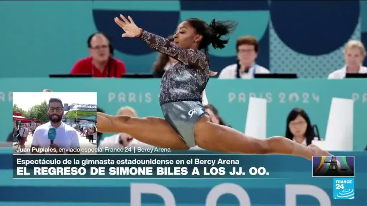 Informe desde París: la gimnasta estadounidense Simone Biles inicia con pie derecho en París 2024