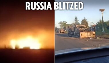 Watch Ukraine blitz ANOTHER Russian region as '400 of Putin's troops killed' in huge convoy ambush