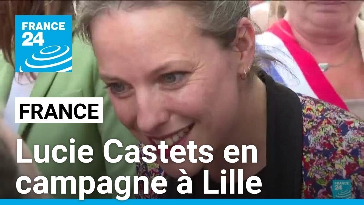 Politique française : la candidate NFP à Matignon Lucie Castets en campagne à Lille • FRANCE 24