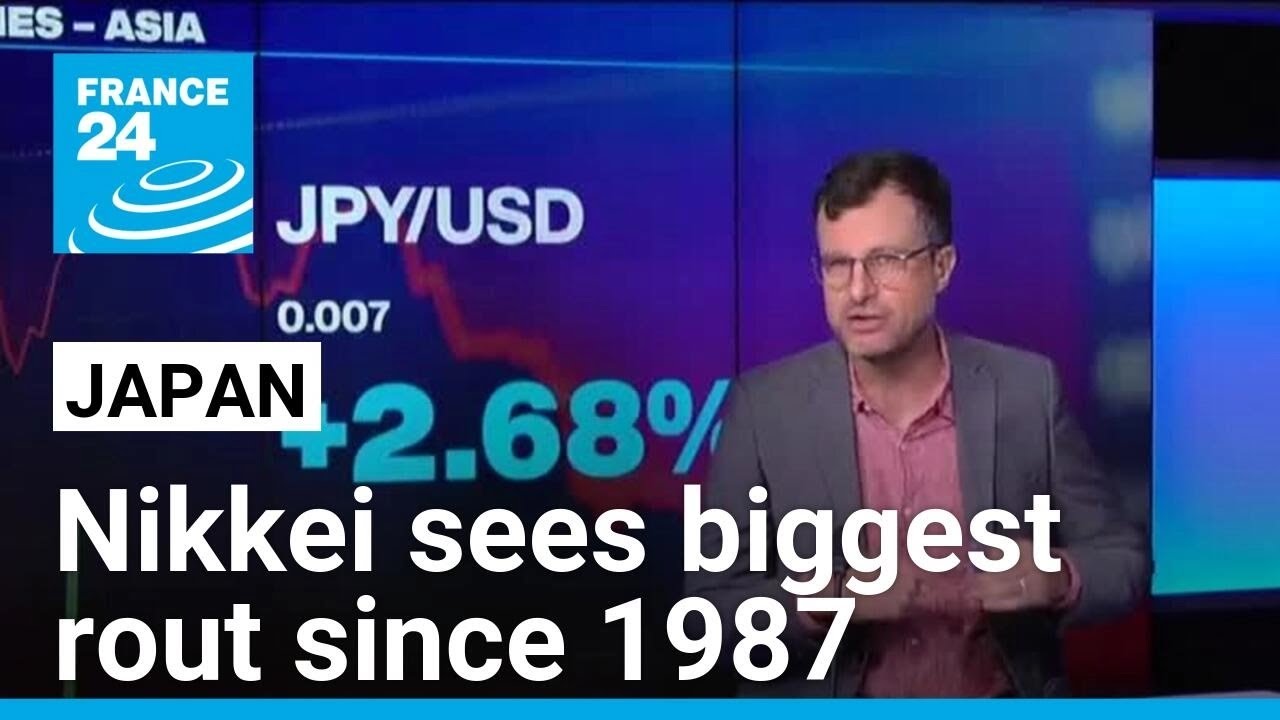 Japan's Nikkei sees biggest rout since 1987 Black Monday • FRANCE 24 English