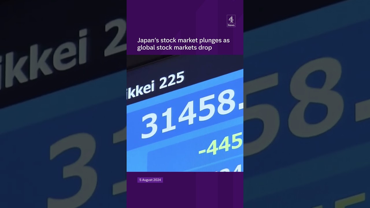 Japan's stock market plunges as global stock markets drop