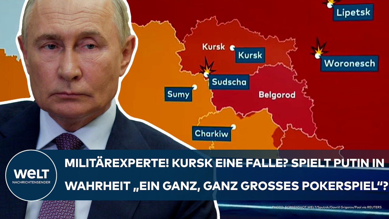 UKRAINE-KRIEG: Militärexperte! Kursk! Spielt Putin in Wahrheit ein "ganz, ganz großes Pokerspiel"?