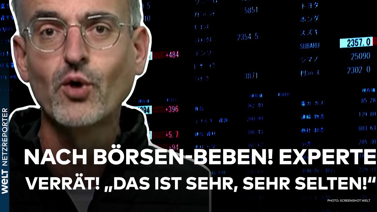 DEUTSCHLAND: Nach dem Börsen-Beben! Experte verrät! "Das ist sehr, sehr selten!"