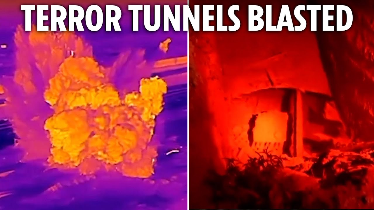 Explosive footage shows Israel obliterating 50 terror tunnels to stop Hamas 'raising its head'