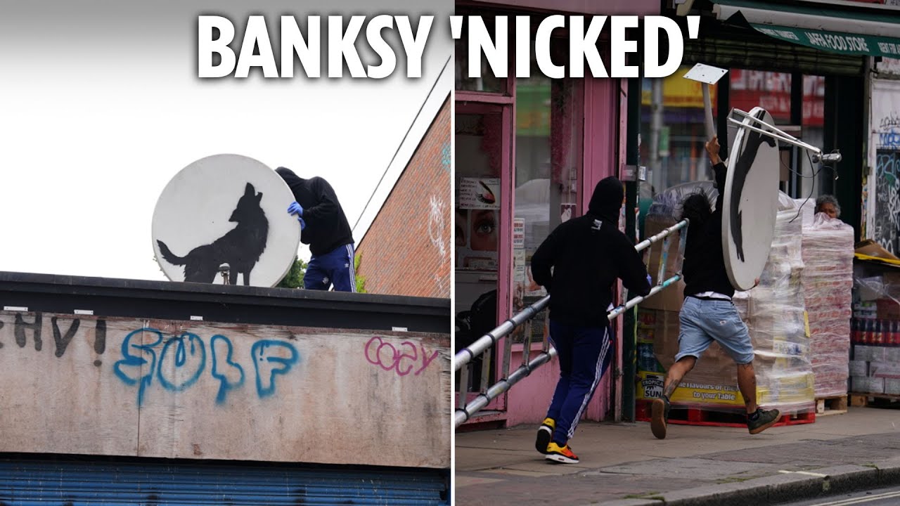 New Banksy piece ‘STOLEN’ just minutes after secretive artist shared pictures of latest work