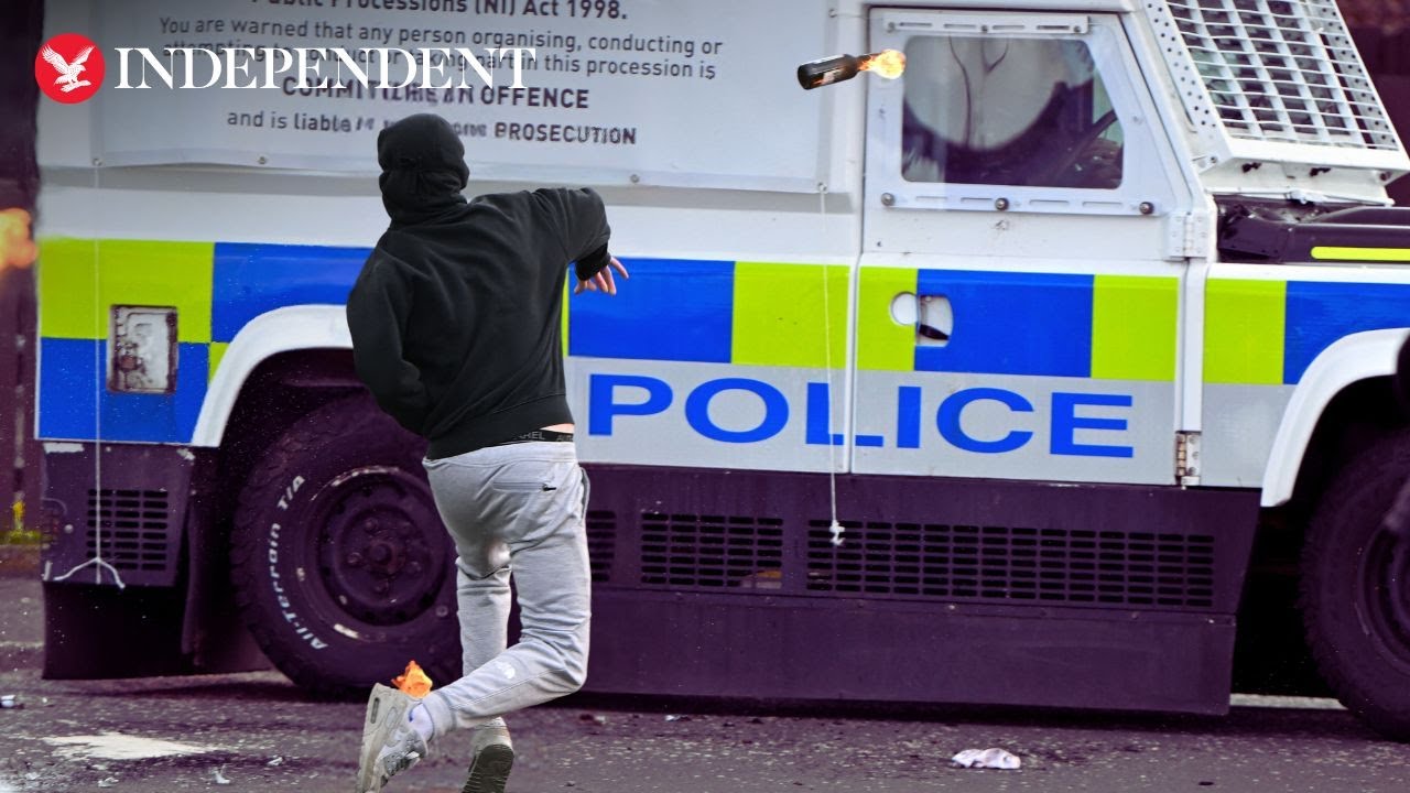 Police attacked with petrol bombs during clashes in Londonderry
