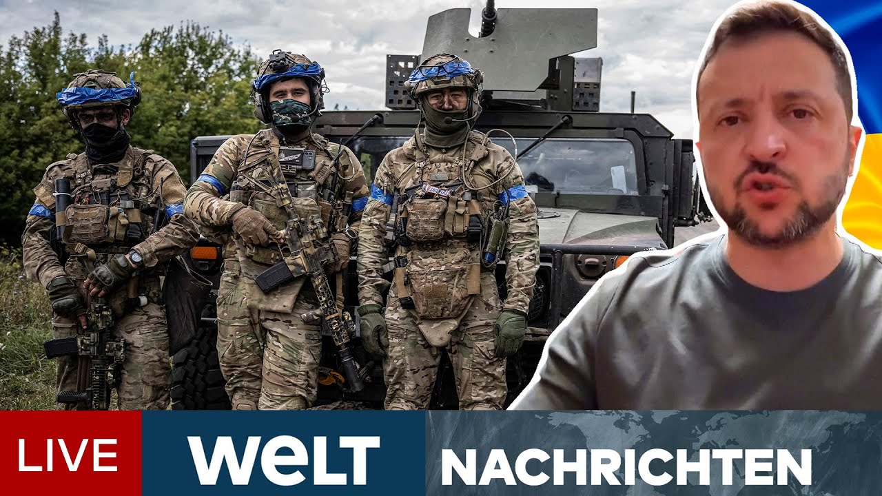 PUTINS KRIEG: UKRAINE in der Offensive - Selenskyj: Ziel ist Einrichtung von Pufferzone | WELT LIVE