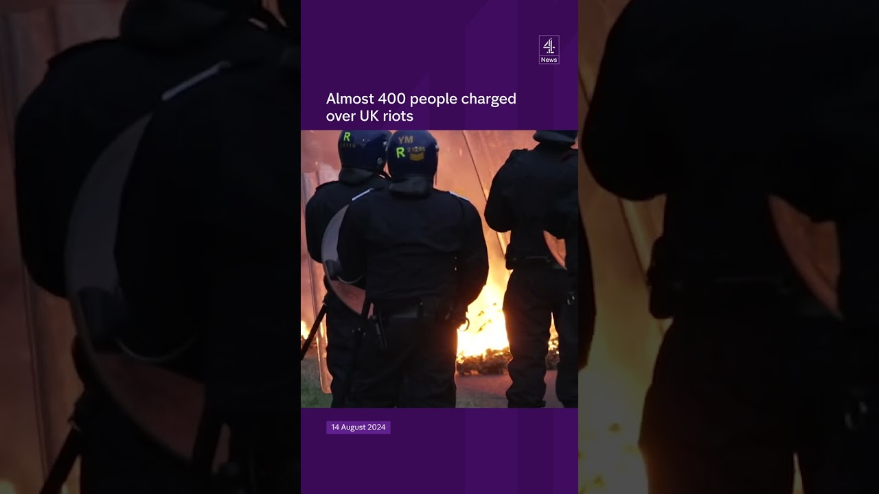 Nearly 400 people charged over riots