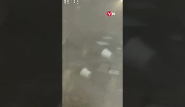 CCTV shows intensity of storm which capsized superyacht off Italy coast #shorts