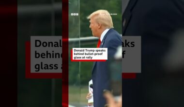 Donald Trump speaks at first outdoor rally since assassination attempt. #US #BBCNews