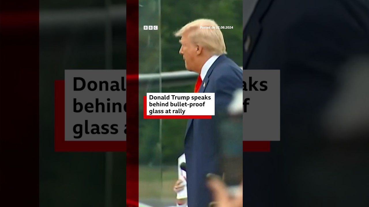 Donald Trump speaks at first outdoor rally since assassination attempt. #US #BBCNews